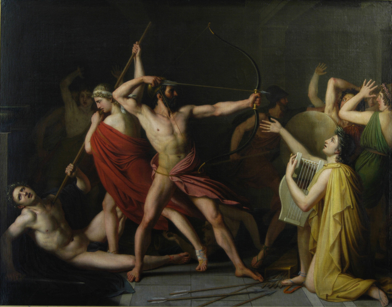 Ulysses and Telemachus Slaughter the Suitors by Thomas Degeorge