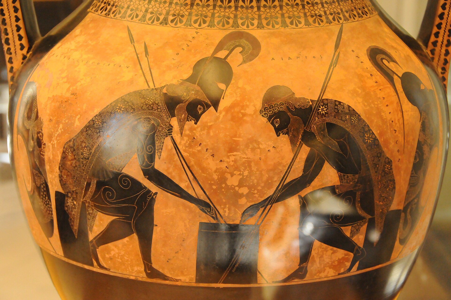 Achilles and Ajax Playing a Game by Exekias