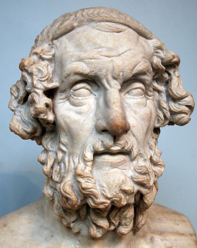 Portrait of Homer (the Blind Type) by Roman copy of a Hellenistic original