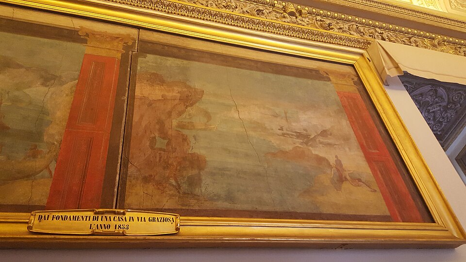 The Laestrygonians Hurling Rocks by Roman painter