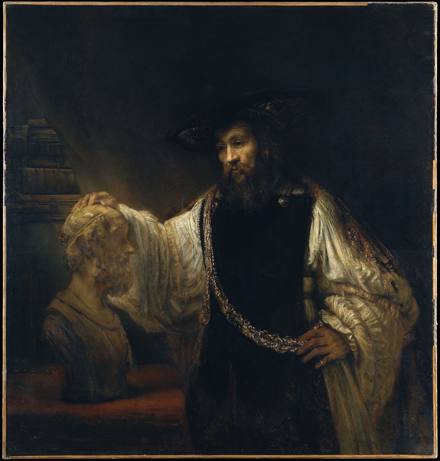 Aristotle with a Bust of Homer by Rembrandt