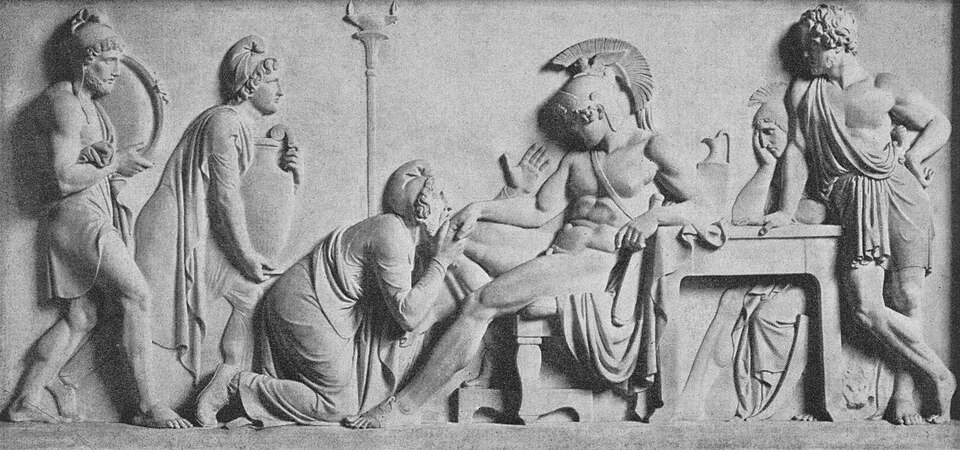 Priam Pleads with Achilles for Hector's Body by Bertel Thorvaldsen